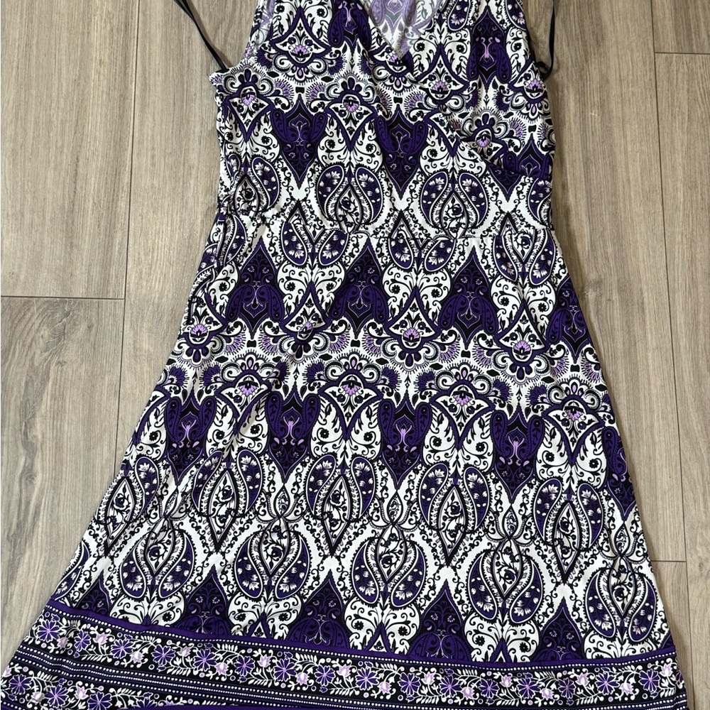 Apt. 9 Blue and White Halter Maxi Sundress